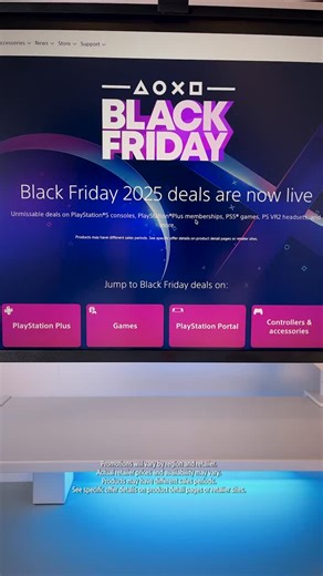 PlayStation on Instagram: "Black Friday is here, with savings on PS5 consoles, PlayStation Portal, PS VR2, accessories, games, and more."