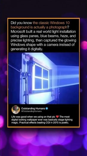 Did you know the classic Windows 10 background is actually a photograph?