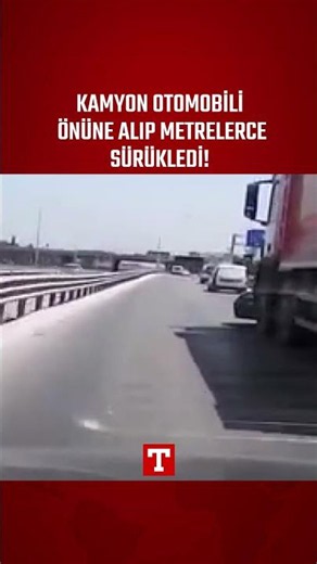 Truck Drags Car for Meters After Pushing It! #Shorts