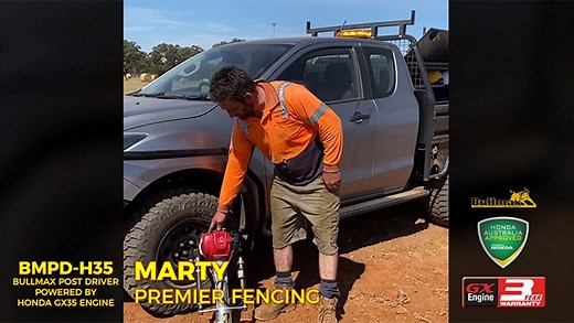 Bullmax Post Driver Honda GX35 Video Testimonial | Bullmax