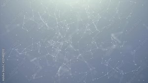 136. Abstract Digital Concept of Geometrical Figures Polygon Plexus Fractals Moving, Connecting Between and with Particles. Triangular Technological Concept Seamless Loop Background Animation