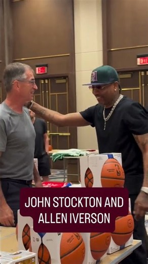 John Stockton and Allen Iverson in a signing event (2026)