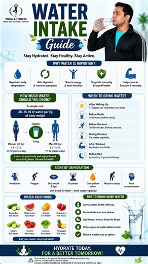 💧 Water Intake Guide | Stay Hydrated, Stay Healthy