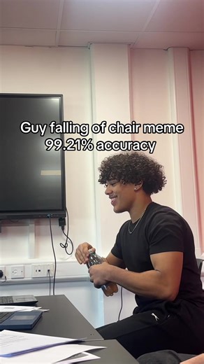 Guy Falling Off Chair Meme: Perfect Ass Bounce GIF