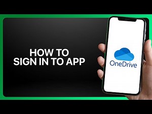 How To Sign In To OneDrive App ! Tutorial