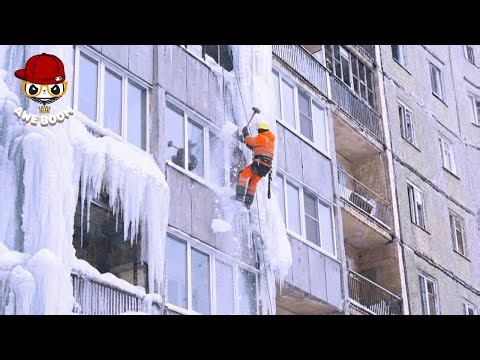 Idiot Snow Removal Gone Wrong - Roof Avalanche FAIL | Incredible Moments #3