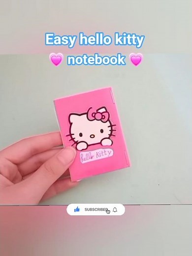DIY Cute hello kitty notebook | How to make cute notebook at home. #diy #art #sanrio