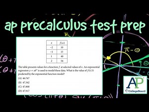 AP Precalculus Test Prep - Exponential Regression (with Calculator) (Multiple Choice)