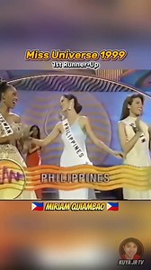 Miriam Quiambao made history in Miss Universe 1999 after finishing as first runner-up, delivering one of the strongest performances by a Filipina queen. Her iconic fall recovery became a global symbol of grace, strength, and resilience. 🇵🇭👑✨ #MissUniverse1999 #MiriamQuiambao #Philippines #PageantHistory #BeautyandGrace #JRDelaPeña #KuyaJRTV #Entertainment | Kuya JR TV
