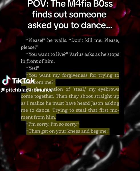 A dark romance book with multiple jealousy scenes where the mafia boss then has to *claim* her by chasing her through the woods. 🥵🥵 🖤 Mafia romance book 🖤 Paranormal romance book 🖤 Book boyfriend 🖤 Alphahole I DON’T NEED A WIFE. I NEED A WOMB. When the Boss of the Shadow Domain buys me from my father, he is very clear about what he wants from me. I'm not to speak unless spoken to. I'm to visit his bedroom every night, then sleep downstairs. There will never be any friendship between us, ju