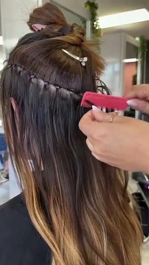 Watch how I do a hair extensions weft move up every six weeks