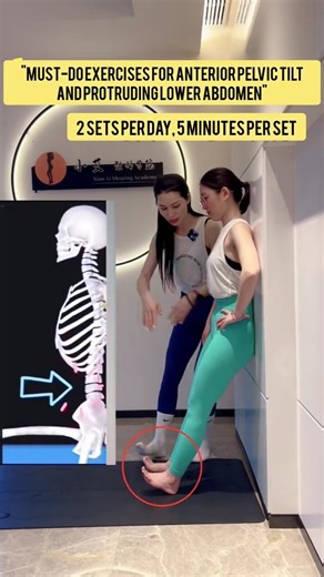 Anterior pelvic tilt, a must-do for those with a protruding lower abdomen!
