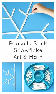 Popsicle Stick Snowflake Art and Math - Fantastic Fun & Learning