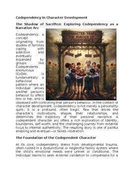 Codependency in Character Education Worksheet Classwork, Homework