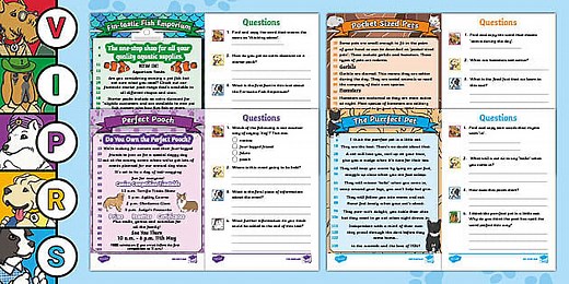 KS1 60-Second Reads: Pets Activity Pack