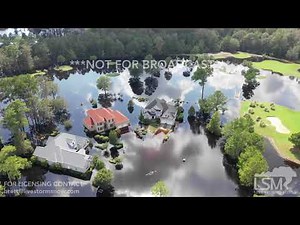 9-22-2018 Calabash, NC New Brunswick drone over flooded neighborhood Waccamaw RIver Record Crest