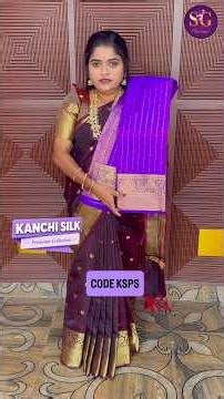 ➡️ PURPLE CODE : KSPS ➡️ Website: sgboutique.in ➡️ Fabric:PREMIUM KANCHI SILK SAREE➡️ Price 1950