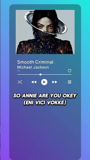 Smooth Criminal - Michael Jackson - #songlyrics #song #lyrics