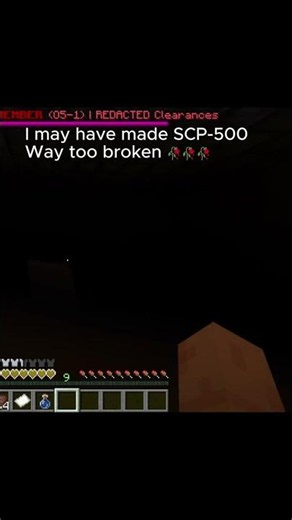 I may have made SCP-500 way too broken 🥀🥀🥀 Comment your favourite SCP and it might get added!