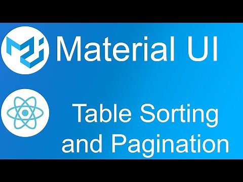 Material UI - Table Sorting and Pagination