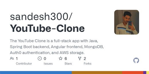 YouTube-Clone/backend/src/main/java/com/programming/techie/youtubeclone/controller/UserController.java at master · sandesh300/YouTube-Clone