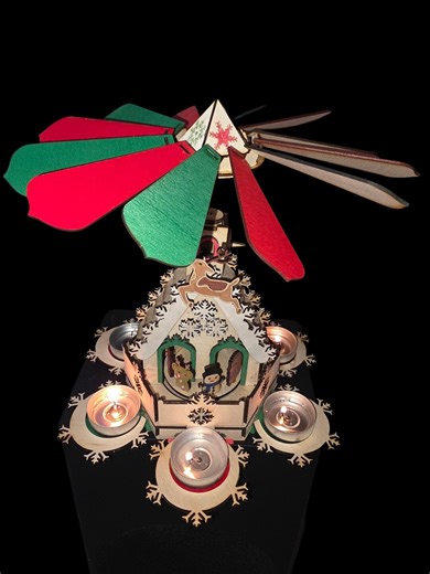 Laser Cut Christmas Candle Carousel SVG | Spinning Tealight Design (digital Download) - Etsy