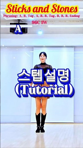 스텝설명(Tutorial)Sticks and Stones Linedance 스틱 앤 스톤/Intermediate Phrased#양자매
