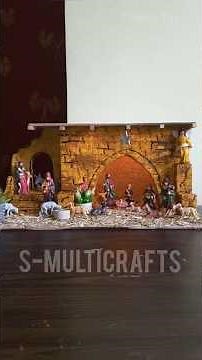 How to Make Christmas Crib With Cardboard :: Nativity Scene :: Diy Christmas Crib :: BestoutofWaste