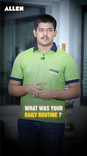 Daily Routine of AIR-6 Rajdeep Mishra in JEE Advanced 2024 ⏳ ALLEN #Shorts #JEETopper #AIR6