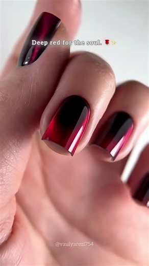 Nail Art !! Deep red for the soul. 🌹✨ #nails #nailart #naildesign #beautyhacks #fypシ