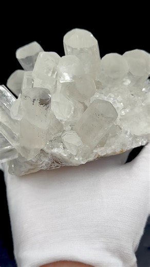 1.1K views · 90 reactions | Wow look at this special calcite, Benz calcite columnar clusters, with calcite of varying sizes forming a perfect cluster, ranging in color from white to transparent. Black mineral dots are visible inside. From Henan ❤️ Available for sale. | Crystal Princess | Facebook