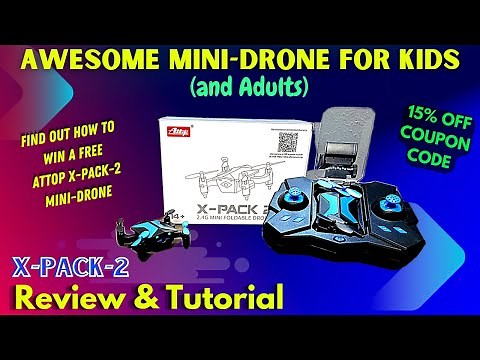 ATTOP X-Pack2 Mini-Drone Full Review & Tutorial #attop #drones #christmasgift #droneswithcamera #fun