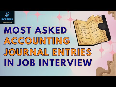 Accounting Journal Entries mostly asked in Job Interviews | Accounting Job Interview Questions