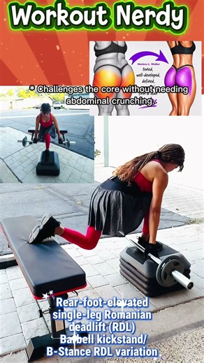 This RDL Variation Will SET Your Glutes on FIRE!Rear Foot Elevated Single Leg RDL Barbell Kickstand