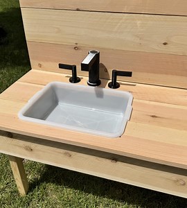 Mud Kitchen Faucet Handle and Sink, Kids Pretend Play, Montessori Outdoor Play Accessories - Etsy