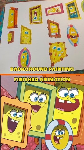 SpongeBob SquarePants on Instagram: "A few more background paintings from a new SpongeBob episode! #WorldArtDay Background Painter: @AmyLewisart Layout Artist: George Nachev Art Direction: Shane Richardson"
