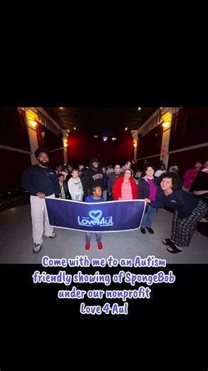 Come with me to an Autism friendly showing of SpongeBob under our nonprofit @Love4Aul 🧩💙 Another sensory friendly movie in the books! I’m really doing this and I feel so blessed to bring joy to this community! #spongebob #amc #universalstudios #disneyinfluencer #autism