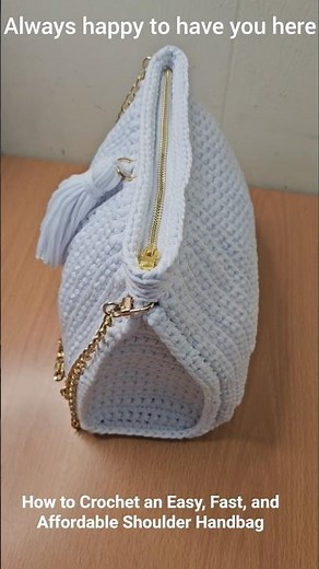 How to Crochet an Easy and Affordable Shoulder Handbag #shorts #crochet # DIY