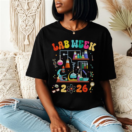 Lab Week 2026 Shirt, Science Celebration Apparel, Cartoon Lab Design for Science Enthusiasts, Educational Event Gift,lab Week Gift - Etsy UK