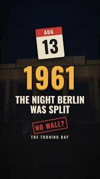 The Night Berlin Was Split in Two – August 13, 1961 #history #coldwar