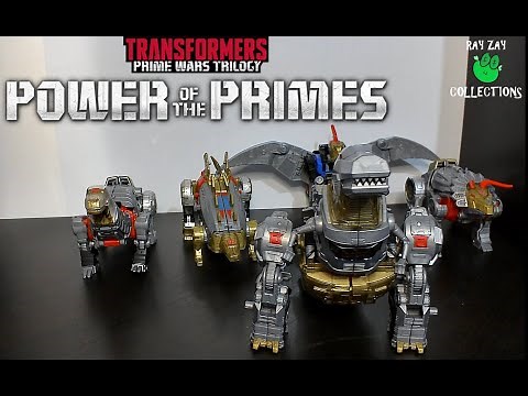 Transformers Dinobots Volcanicus Power of the Primes Combiner Toy Review