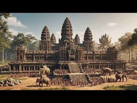 Angkor Wat Temple Builder AI Animation
