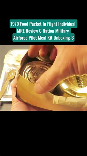 1970 food packet in flight individual MRE review C ration military Airforce pilot meal kit unboxing #food #packet #flight #individual #MRE #review #airforce