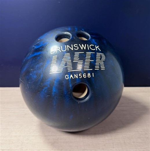 Vintage Brunswick Laser Bowling Ball, Blue Swirl 15lb, Retro MCM Sport Gear - Etsy