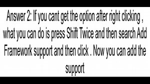 Add Framework Support missing in Intellij IDEA