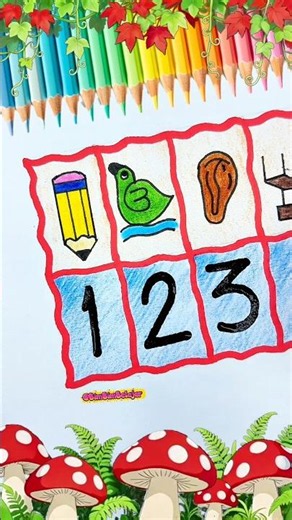 Learn Numbers 1-10 with Picture Simulations 🌈 #shorts #education #learning