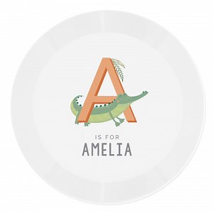 Personalised Animal Alphabet Plastic Plate | Gift for Kids - Etsy UK
