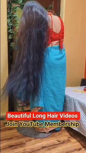 Beautiful woman with Long Hair #hair #longhair #hairplay #hairvideo #hairlove #longhairfashion