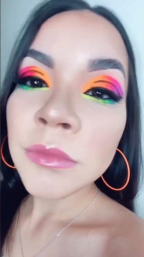 Electrifying Neon Eye Makeup Tutorial#neonmakeup #eyemakeup #makeuptutorial #brightmakeup