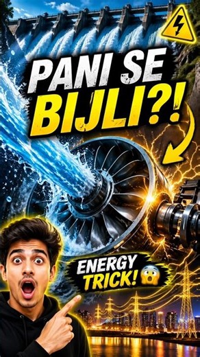 Pani Ki Speed Se Turbine Kaise Ghoomti Hai? 💧🔄 (Energy Trick!) #facts #bighrtmen ‪@Bighrtmen‬